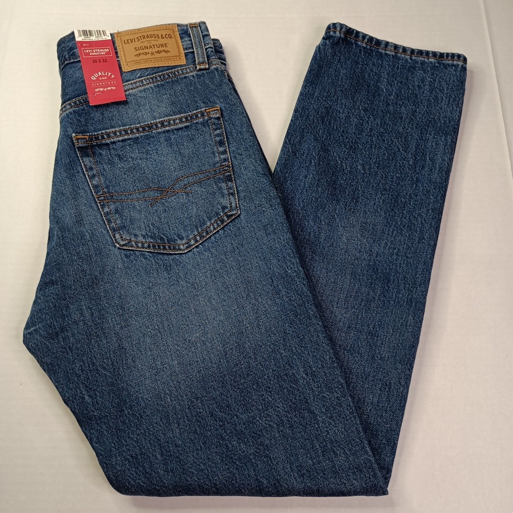 Signature By Levi Strauss Original Straight Jeans Men's Size 30x32 Blue